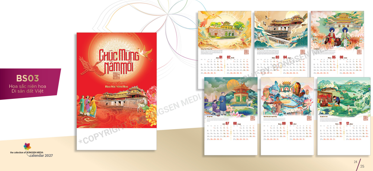 Dịch vụ in lịch Tết doanh nghiệp 2027